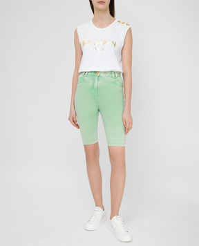 Balmain Зелені шорти VF15425D090