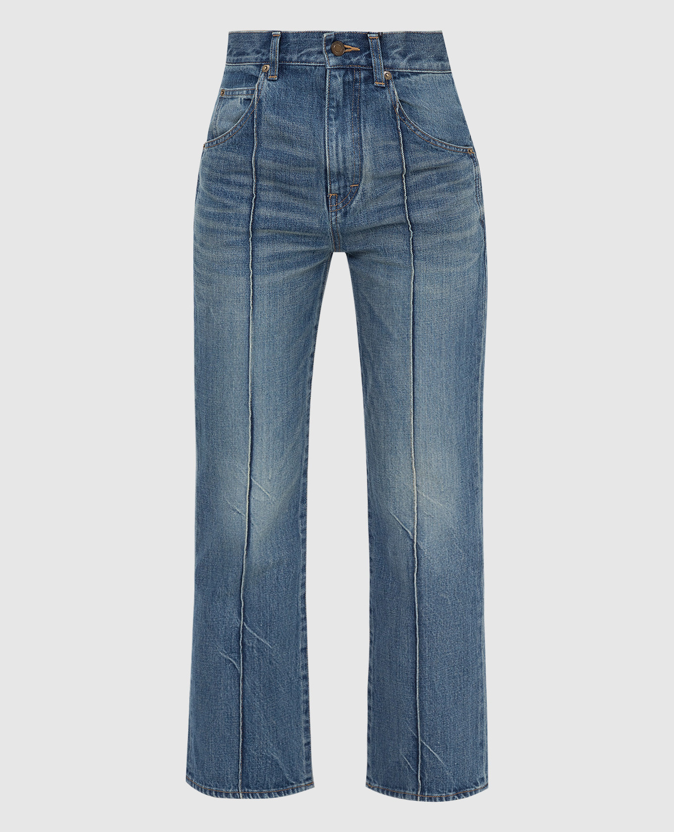 

Джинсы Francoise с эффектом потертости, Синий, Прямые джинсы