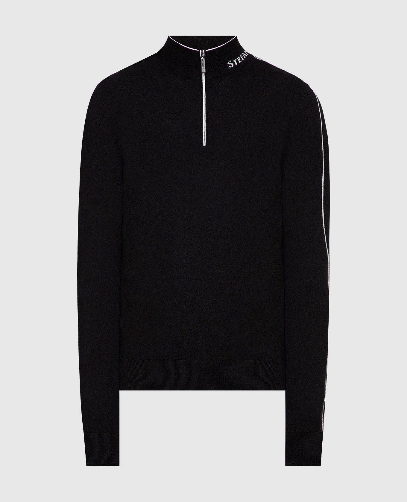 

Черный джемпер из шерсти с логотипом, Свитера