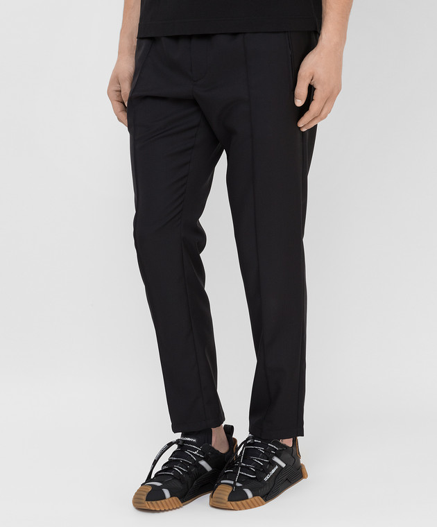 Dolce&Gabbana Чорні брюки з  вовни GYACETFU2Z9 зображення 3