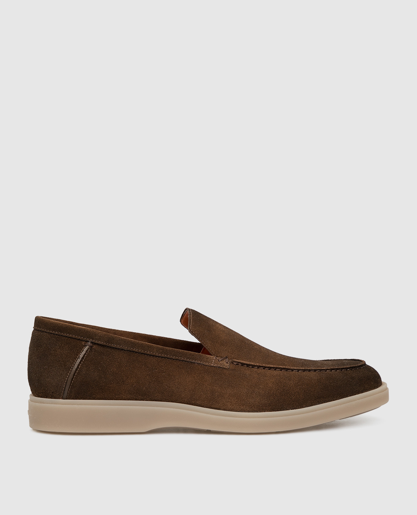 

Коричневые замшевые слиперы Santoni, Коричневый, Слиперы