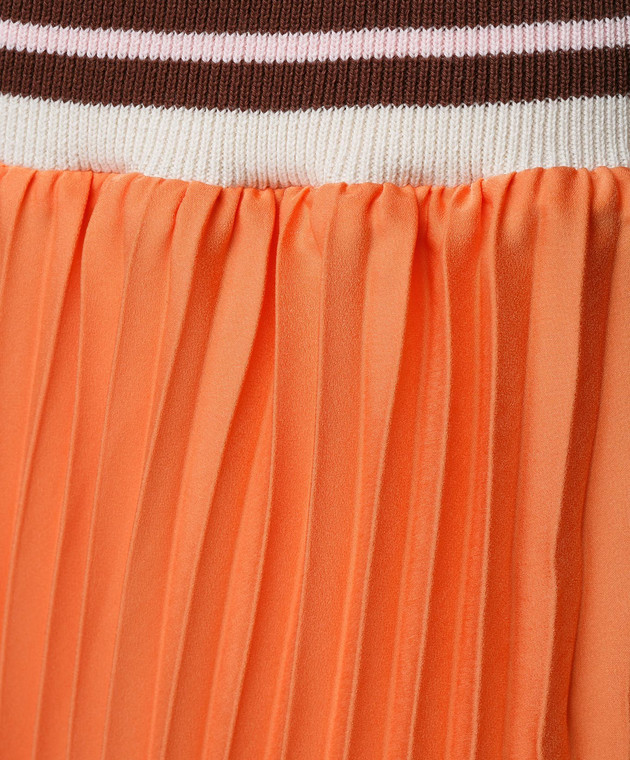 Blugirl Оранжевая юбка-плиссе 3321 изображение 5