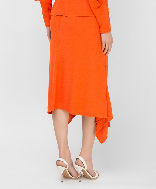 Victoria Beckham Оранжевая юбка SKMID3315 изображение 4