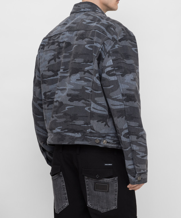 Balenciaga Джинсовая куртка с камуфляжным принтом 620731TJW55 изображение 4