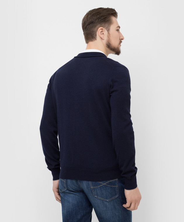Brunello Cucinelli Темно-синий кардиган из кашемира M2400106 изображение 4