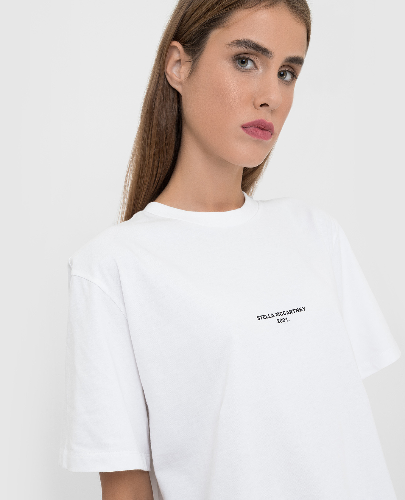 Stella McCartney Белая футболка с принтом логотипа 511240SMW21 изображение 5