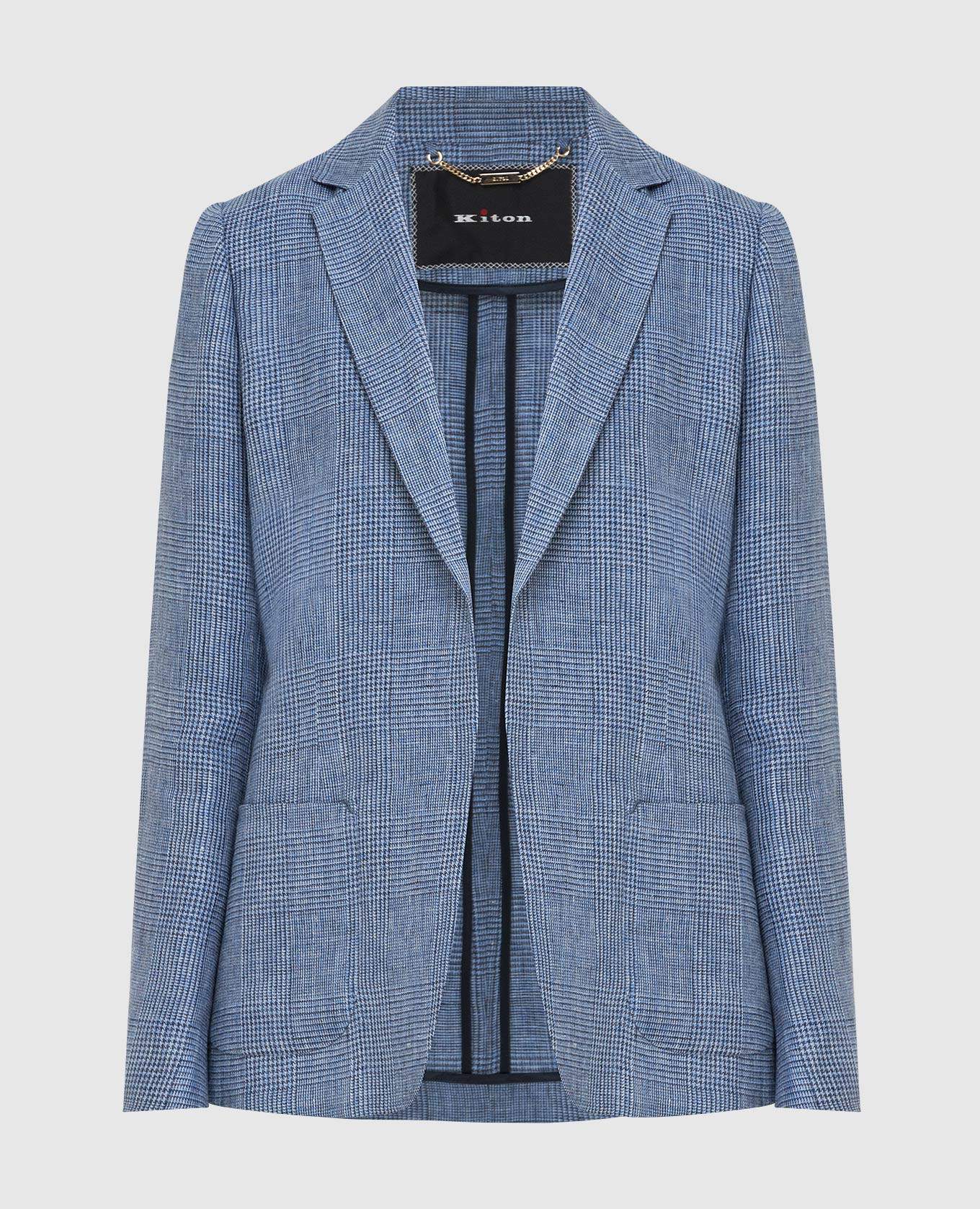 

Синий жакет из льна Kiton, Жакеты