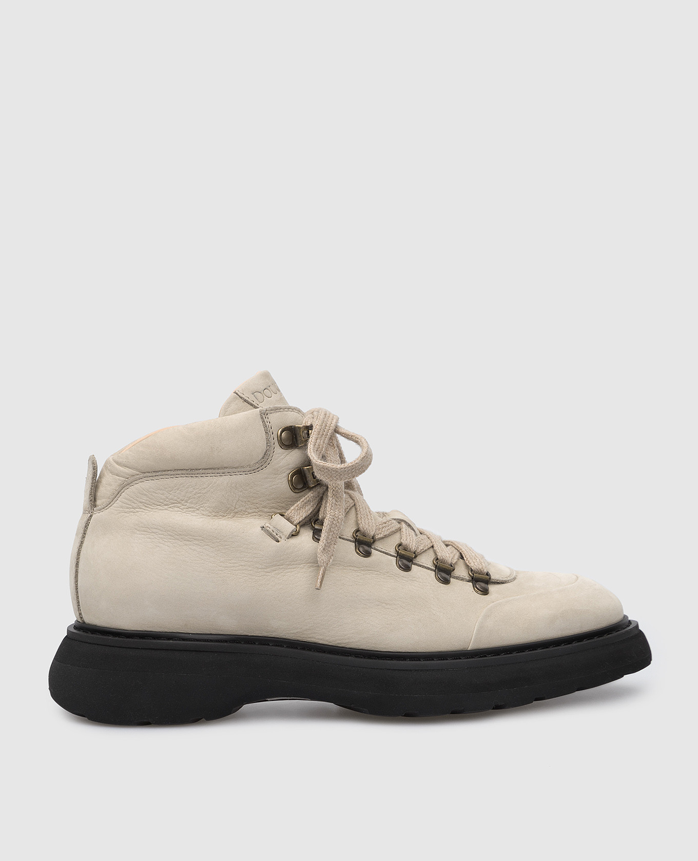 Doucal's Светло-бежевые кожаные ботинки на меху DD8510STOCUM200