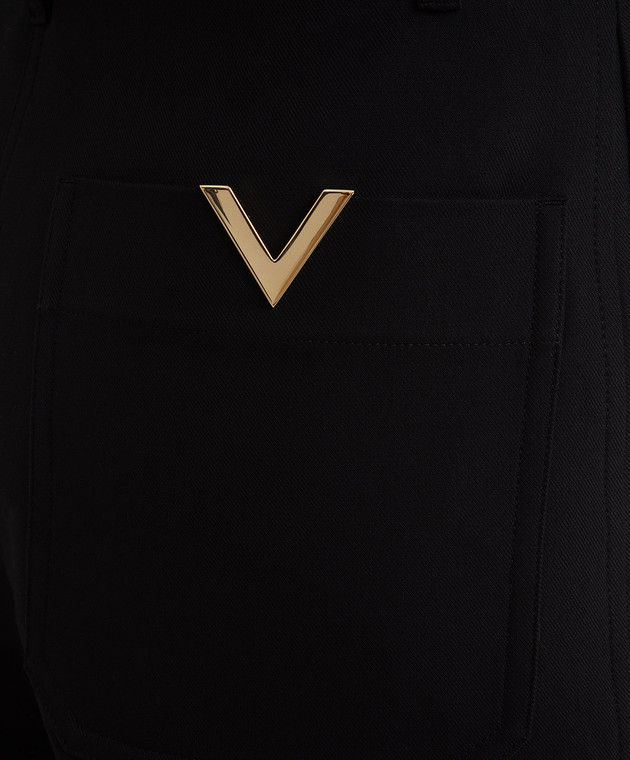 Valentino Черные бермуды VB3RD08075Y изображение 5