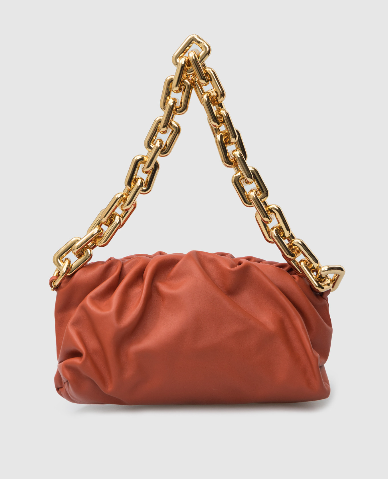 Терракотовая кожаная сумка The Chain Pouch