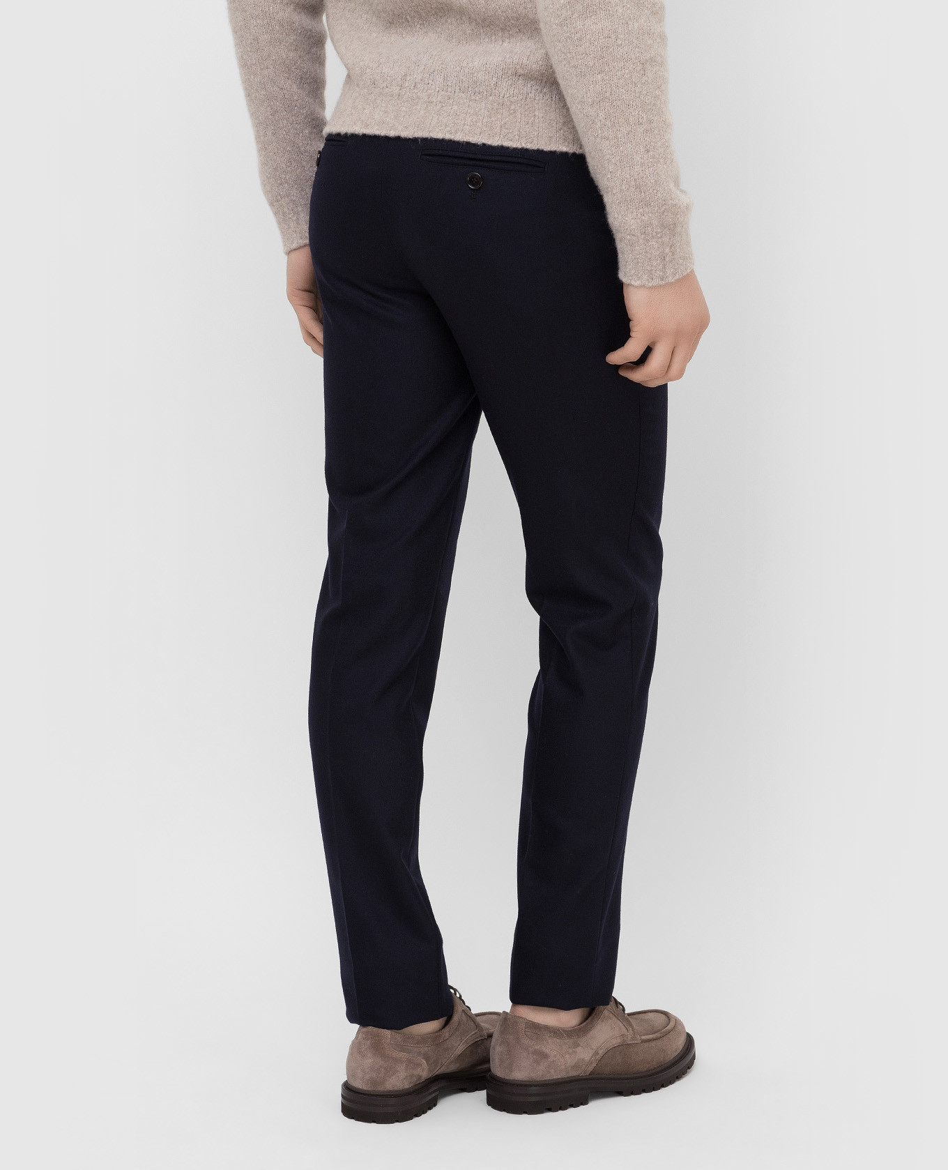 Brunello Cucinelli Темно-синие брюки из шерсти M038PI1770 изображение 4