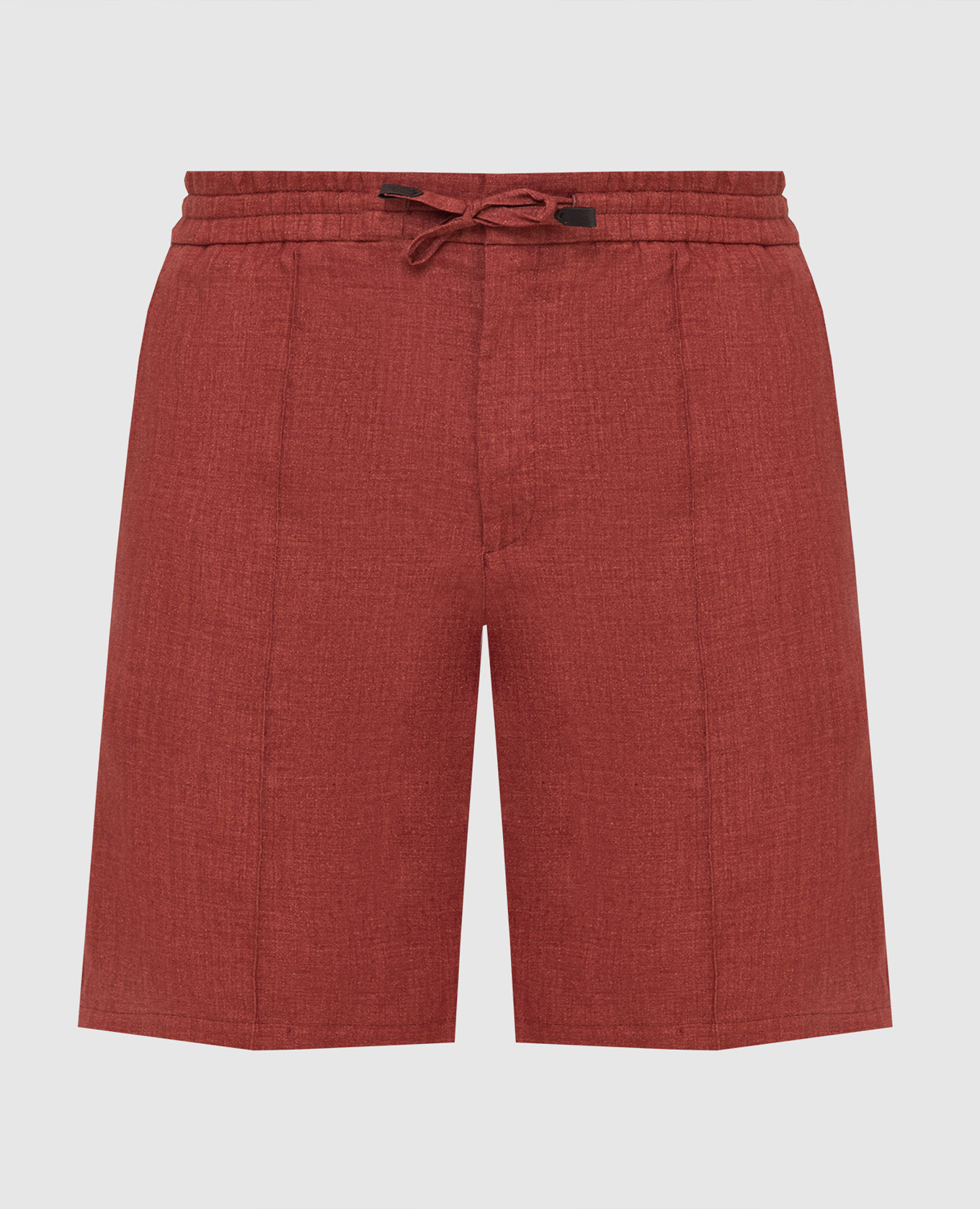 

Льняные шорты Brioni, Терракотовый, Шорты