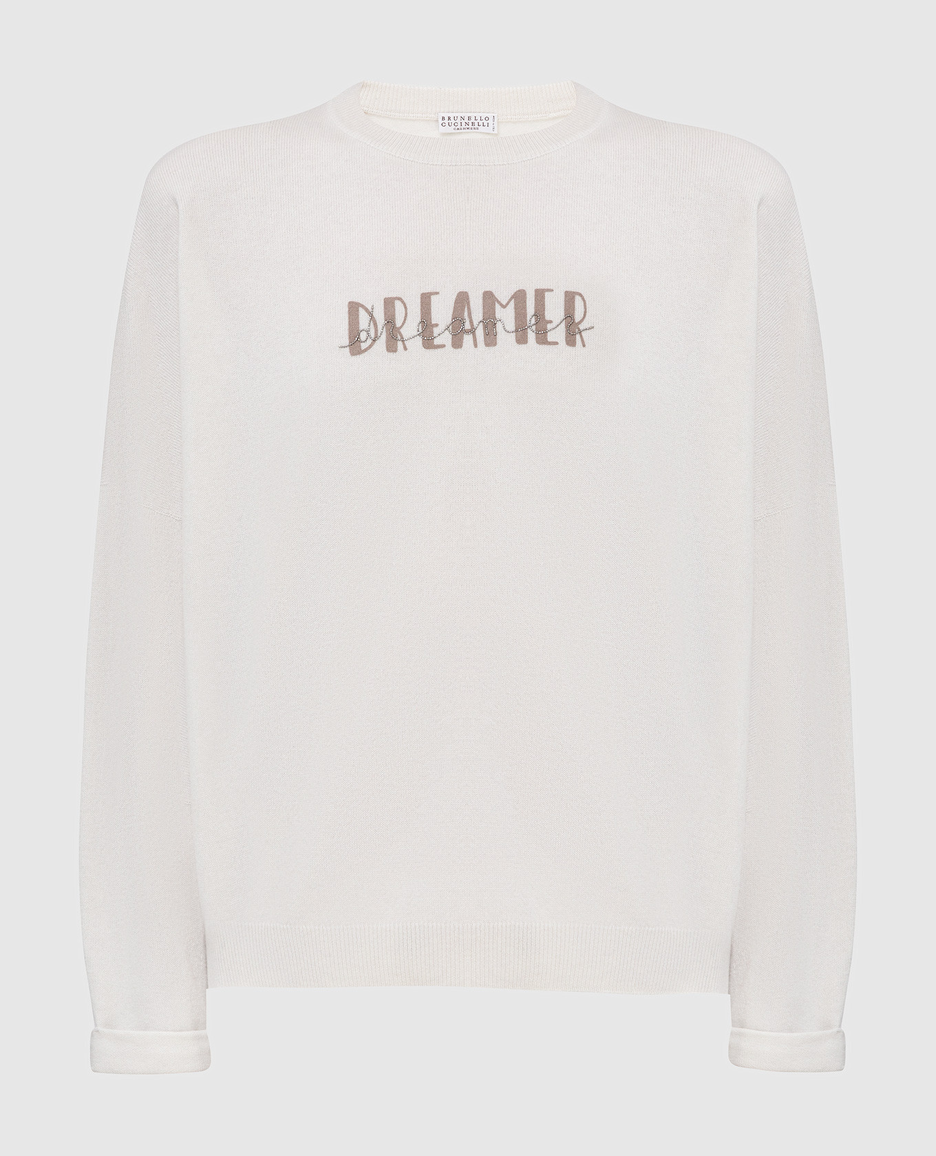 

Светло-бежевый джемпер из шерсти, кашемира и шелка, Свитера