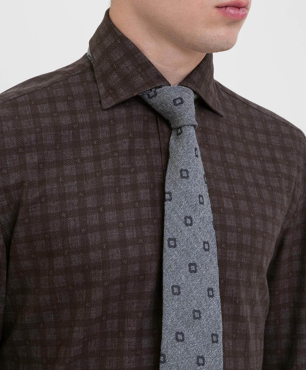 ISAIA Сірий краватку з вовни і шовку CRV007CV51Y зображення 2