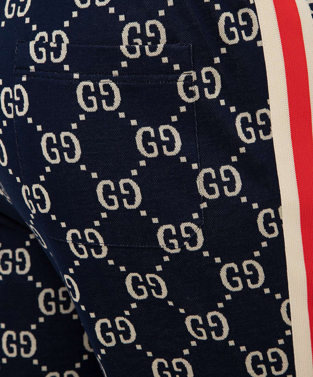 Gucci Брюки с узором монограммы логотипа 496920X9V05 изображение 5