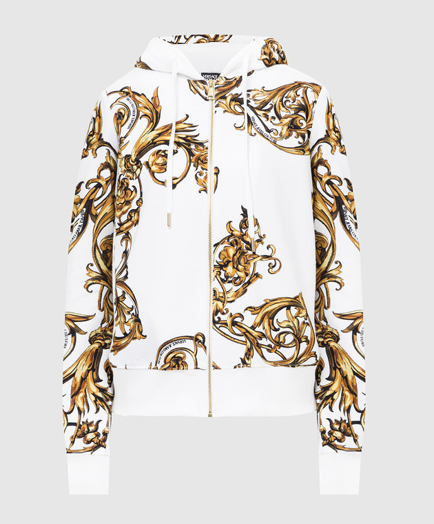 Versace Jeans Couture - Белая спортивная кофта в принт Regalia