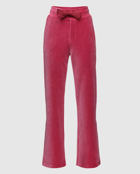 Moncler Розовые бархатные брюки 87738