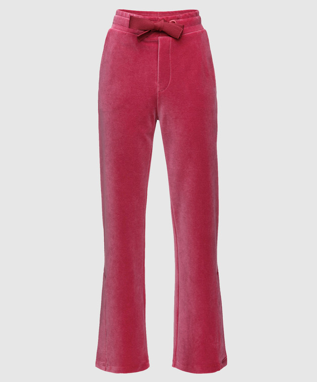 Moncler Рожеві оксамитові штани 87738
