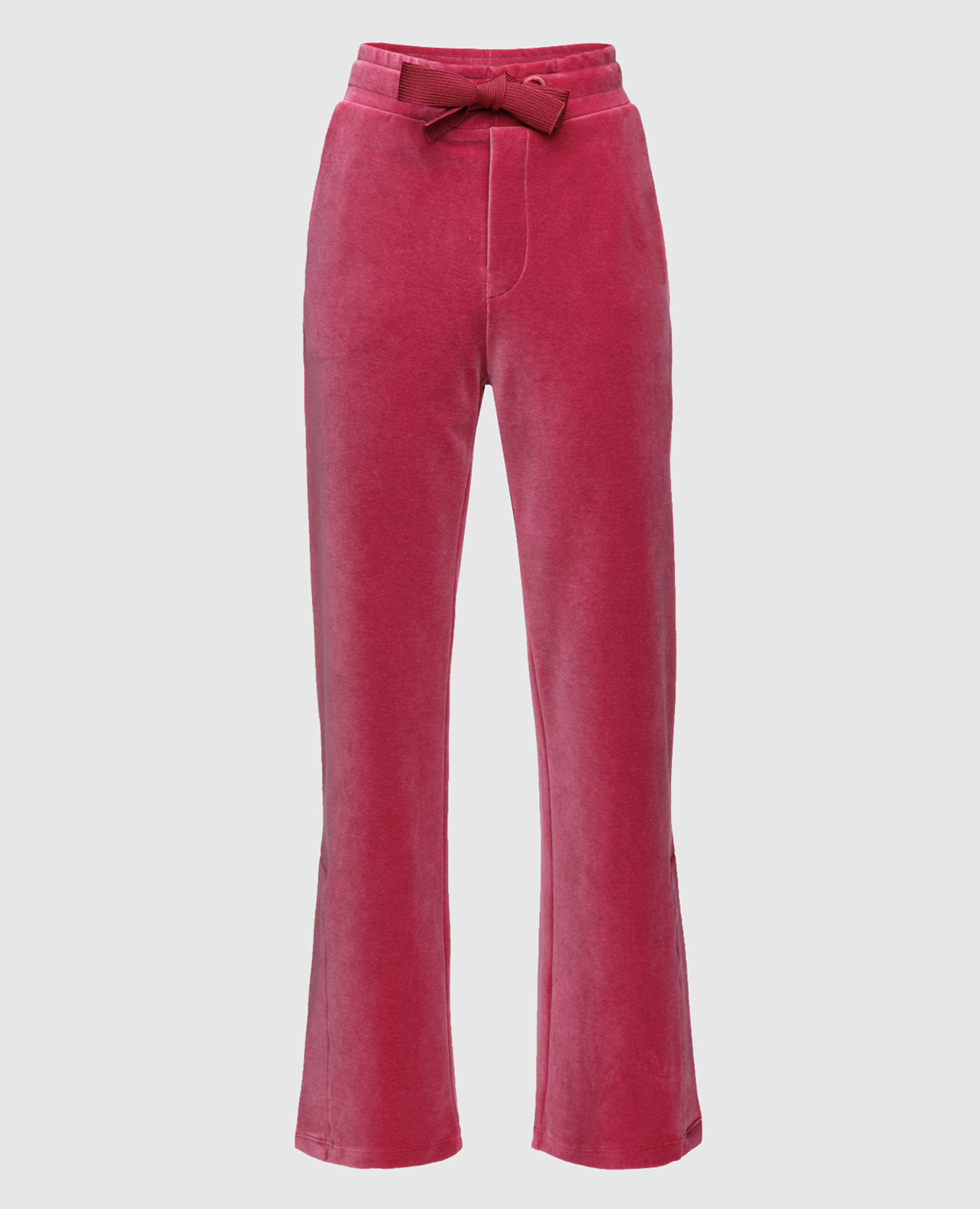 Розовые бархатные брюки