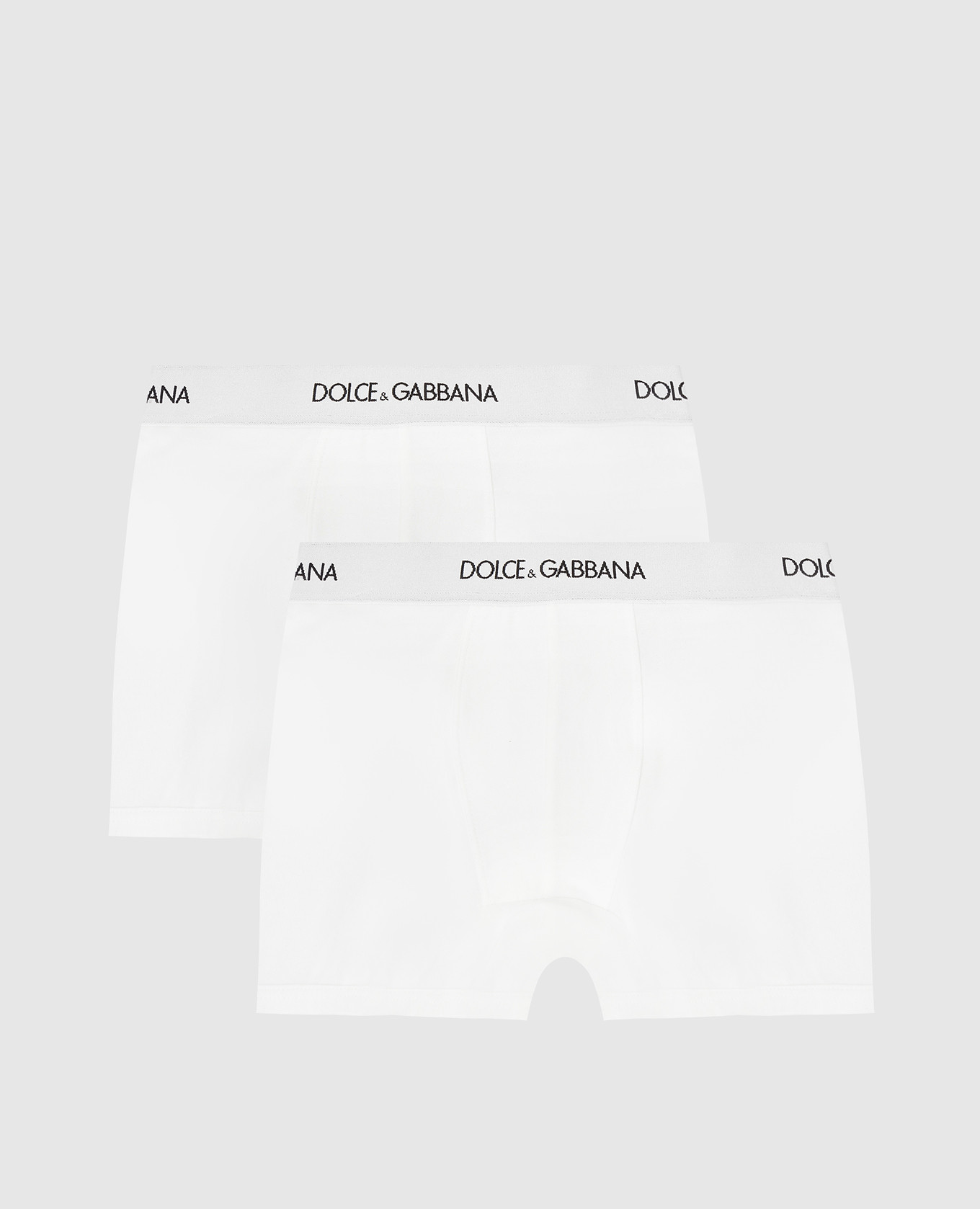Set of children's white panties with logo pattern