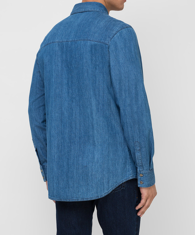 Gucci Синяя джинсовая рубашка 626514XDBBL изображение 4