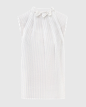 NINA RICCI Білий топ з шовку 20PCTO011SE1316