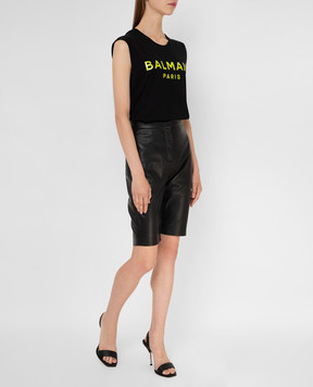Balmain Кожаные шорты VF0QB000L110