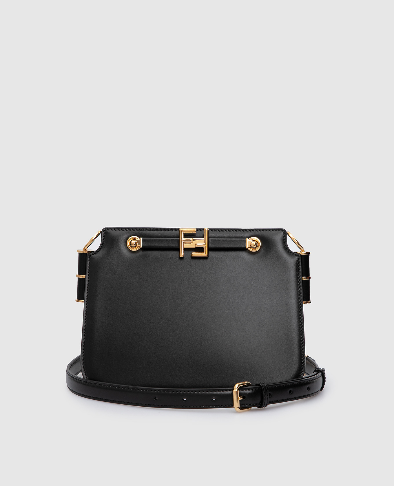 

Черная кожаная сумка Fendi Touch, Черный, Маленькие сумки