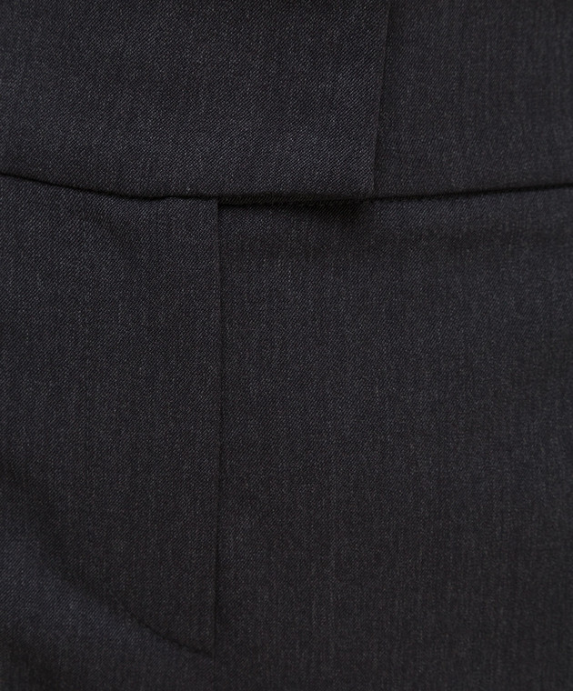 Brunello Cucinelli Темно-серые брюки из шерсти MP526P7406 изображение 5