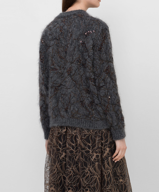 Brunello Cucinelli Свитер ручной работы в пайетках M1U378310 изображение 4