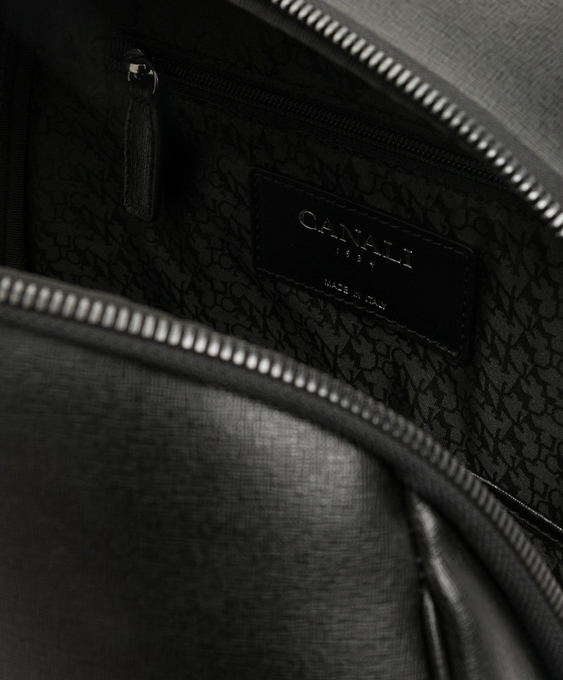 Canali Черный кожаный рюкзак NA00053P325924 изображение 4
