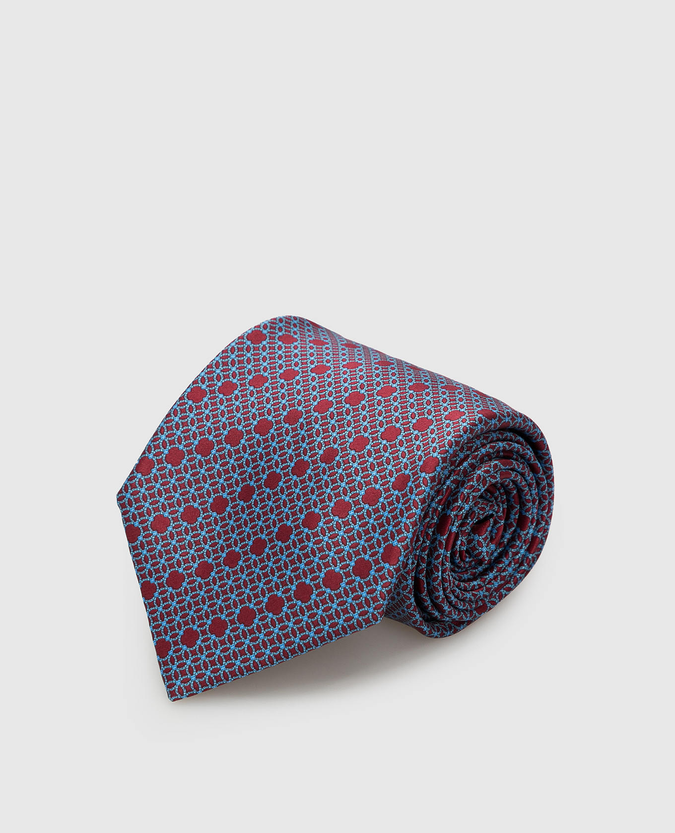 Burgundy patterned silk tie