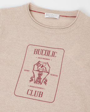 Brunello Cucinelli Дитячий джемпер з принтом з кашеміру B22M10600B