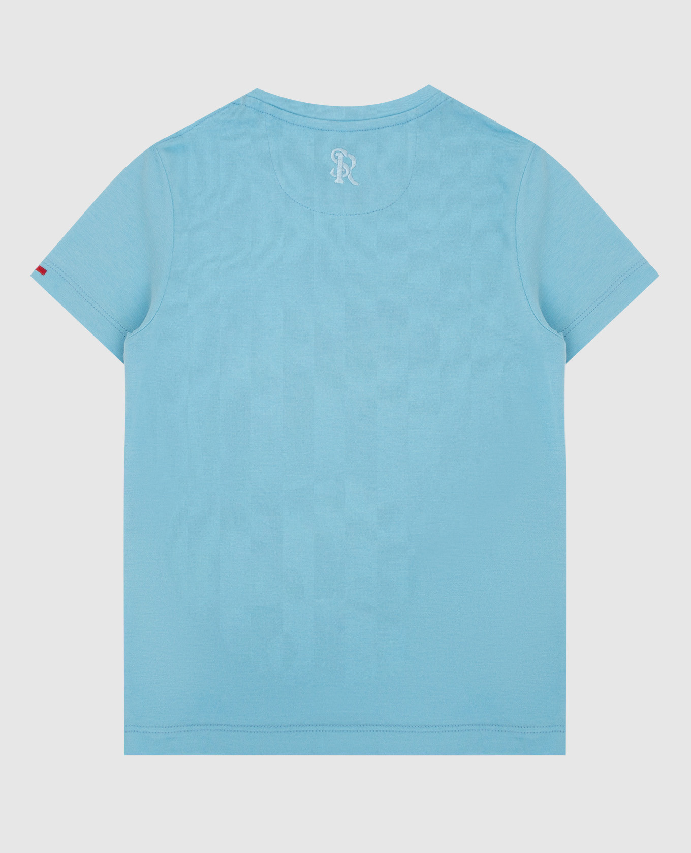 Stefano Ricci Детская голубая футболка с вышивкой YNH9200550803 изображение 2