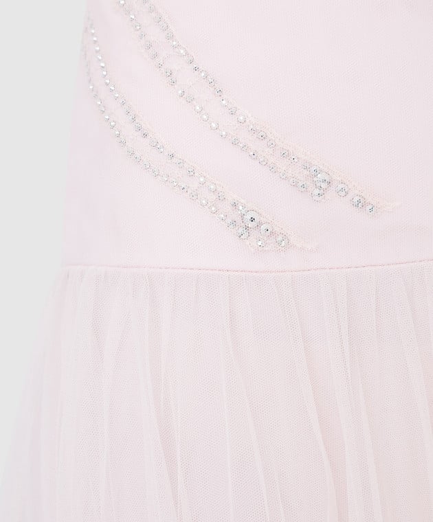 Ermanno Scervino Розовая юбка с кристаллами D362O717TTJ изображение 5