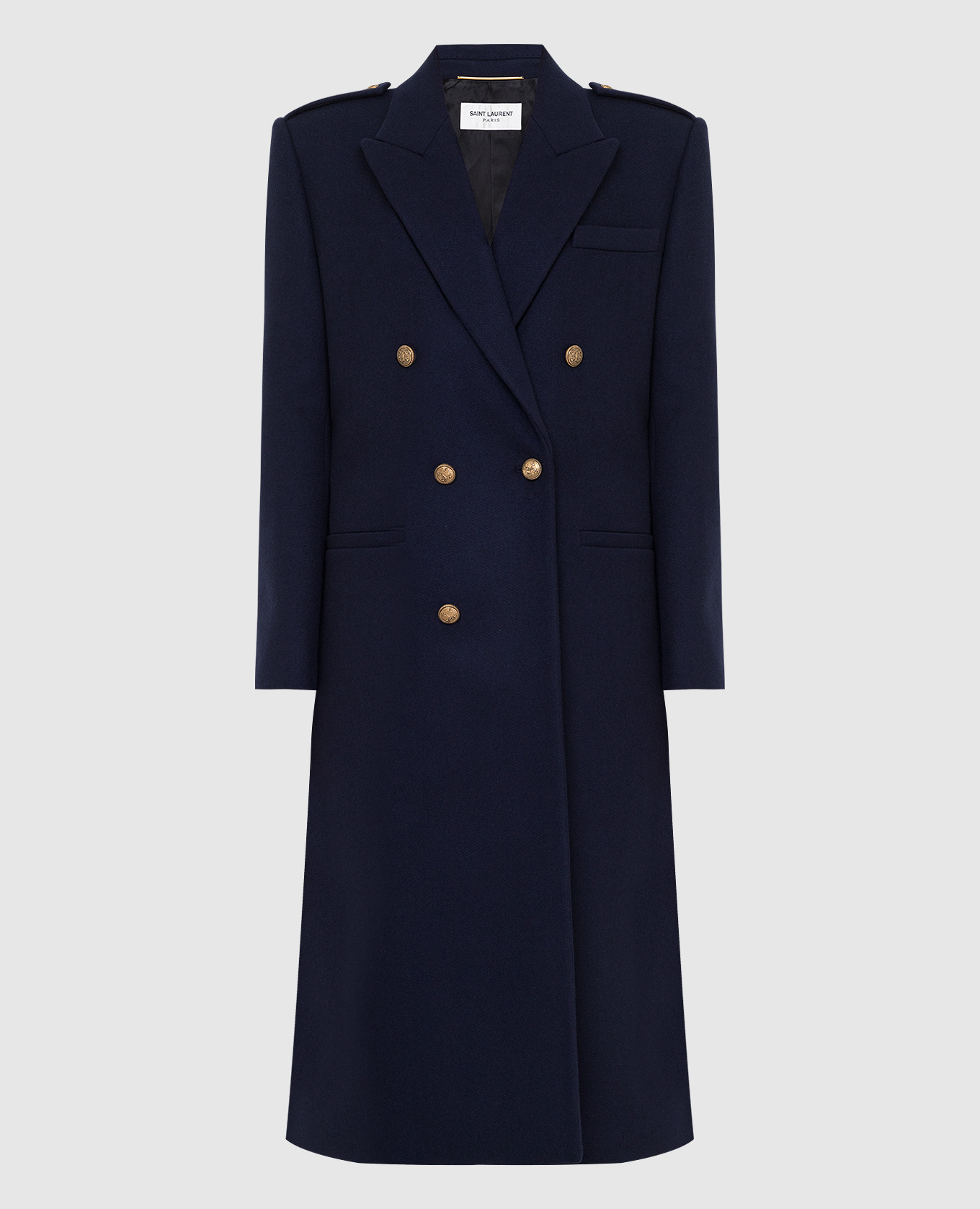 

Двубортное пальто из кашемира, Синий, Пальто