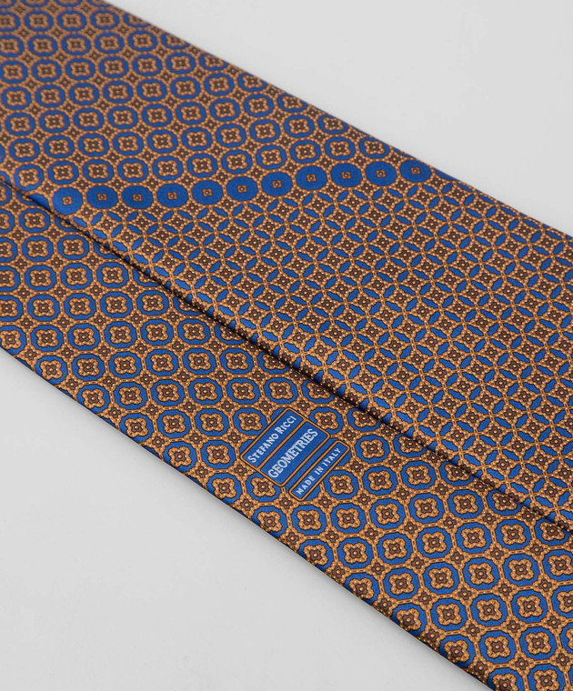 Stefano Ricci Темно-бежевий краватку в візерунок патерн CXDD41070 зображення 4