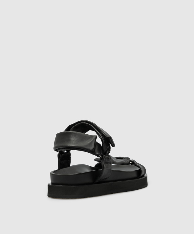 Jil Sander Black Leather Sandals ChangeClear JI36522A13141 изображение 4