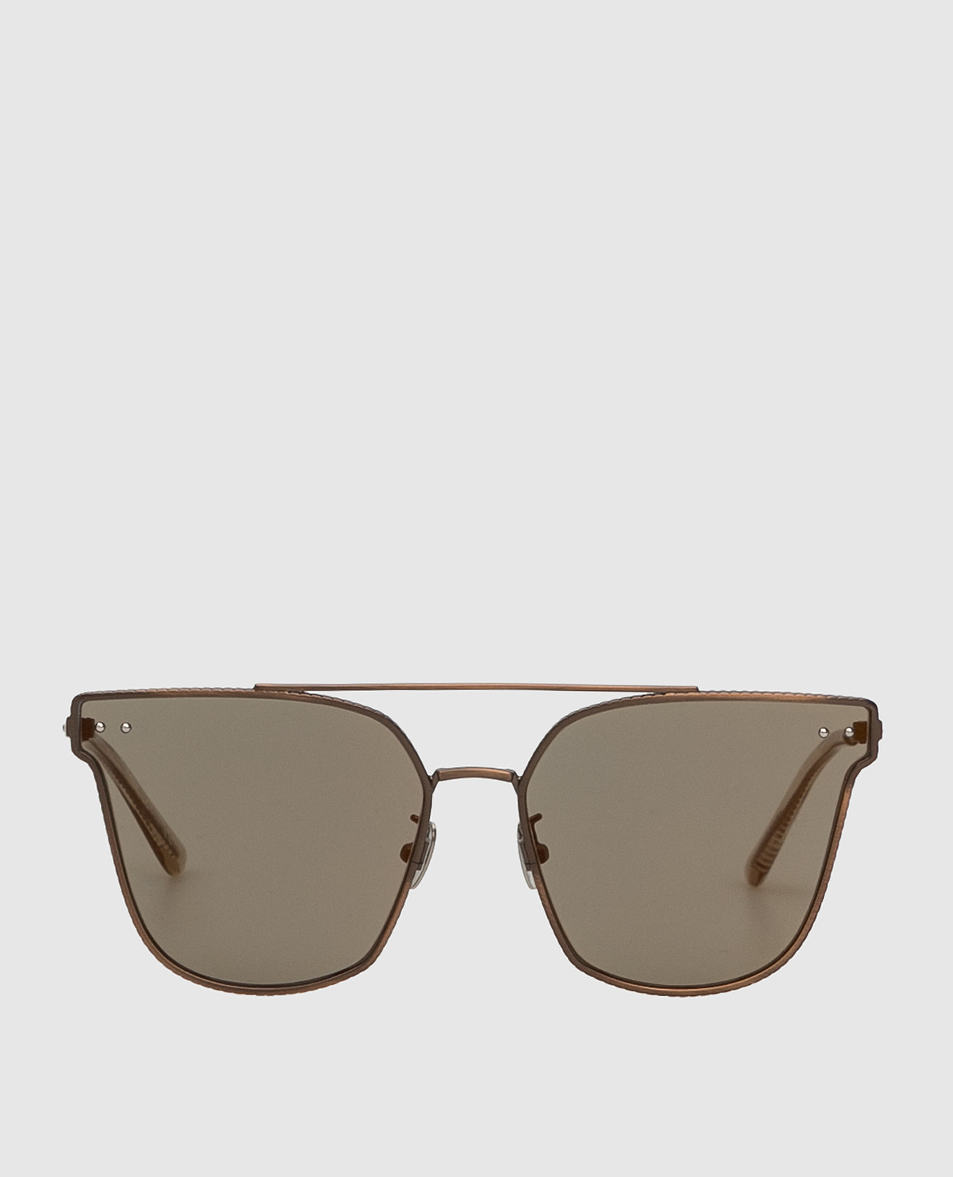 Bronze sunglasses with intrecciato details