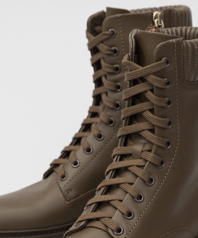 Santoni Brown leather boots WTHW59569OLINUOR image 5