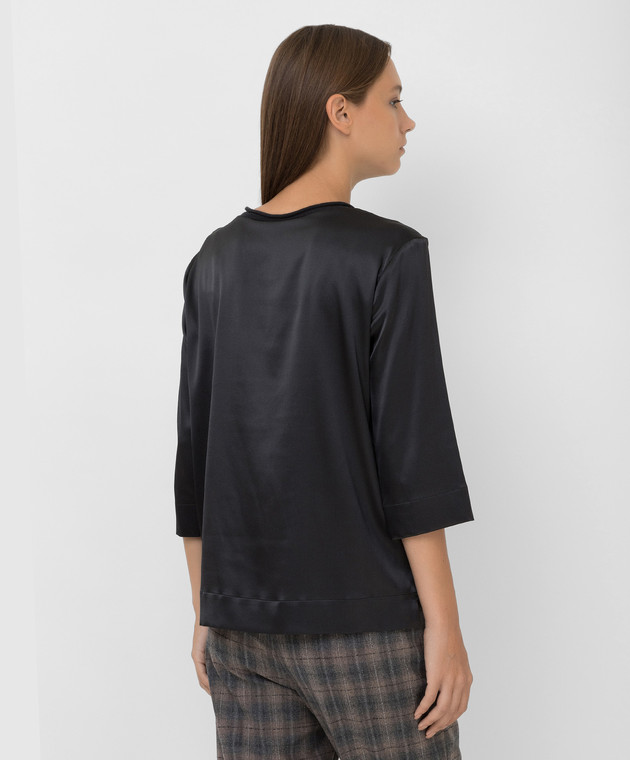 Peserico Черная шелковая блуза S06602C2372 изображение 4