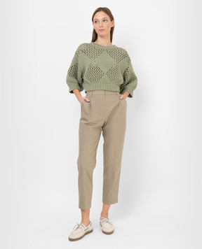 Brunello Cucinelli Штани кольору хакі M0F70P7445
