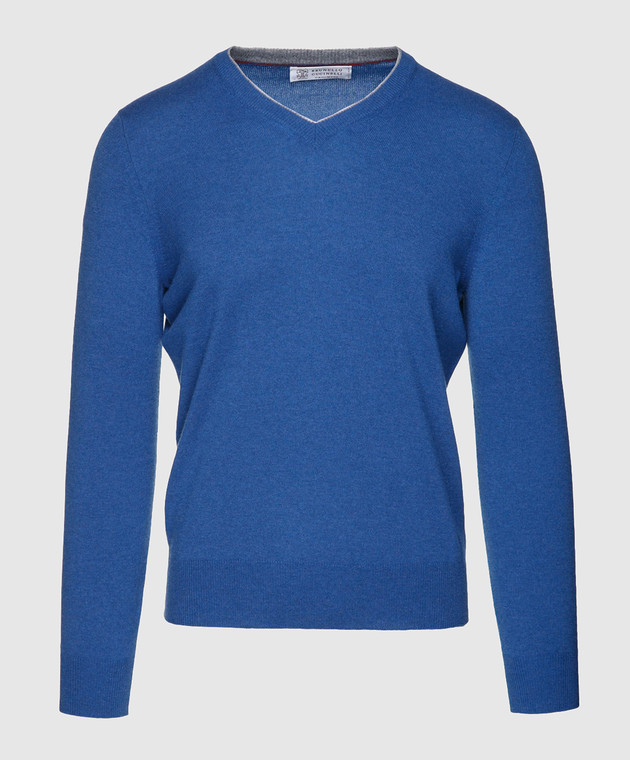 Brunello Cucinelli Синий пуловер M2200162
