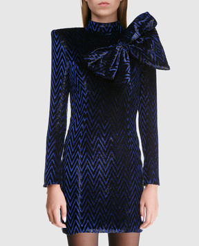 Balmain Синя сукня у візерунок 143140