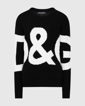Dolce&Gabbana Светр з нашивкою логотипа з  вовни GXG69TJBVD8