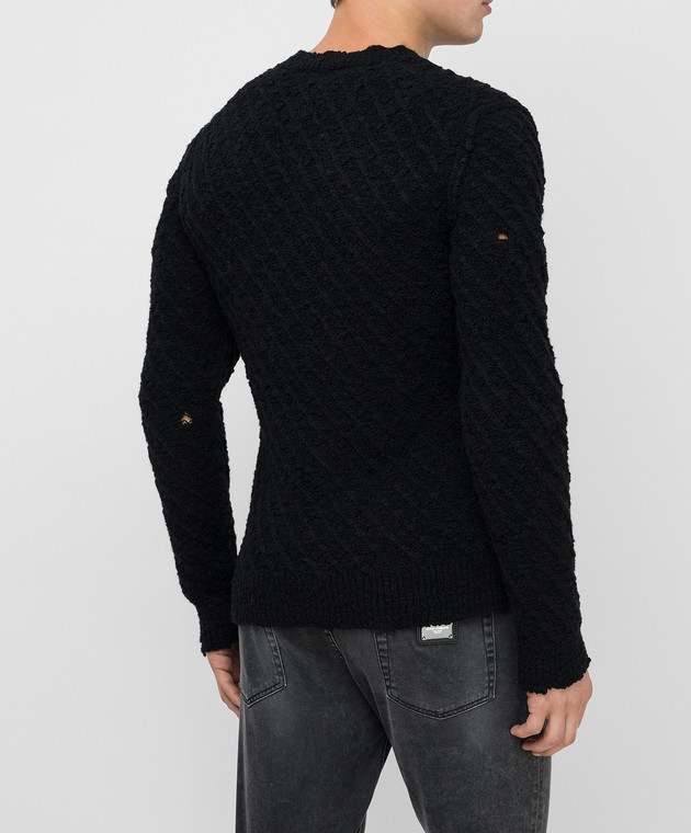 Dolce&Gabbana Черный свитер из шерсти GXC15TJAM6R изображение 4
