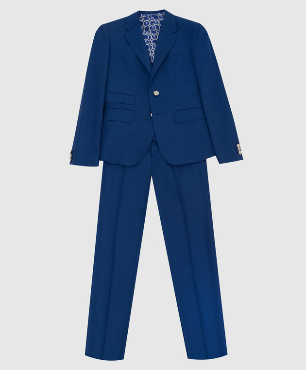 Stefano Ricci Children's blue wool suit Y1SF371900W808