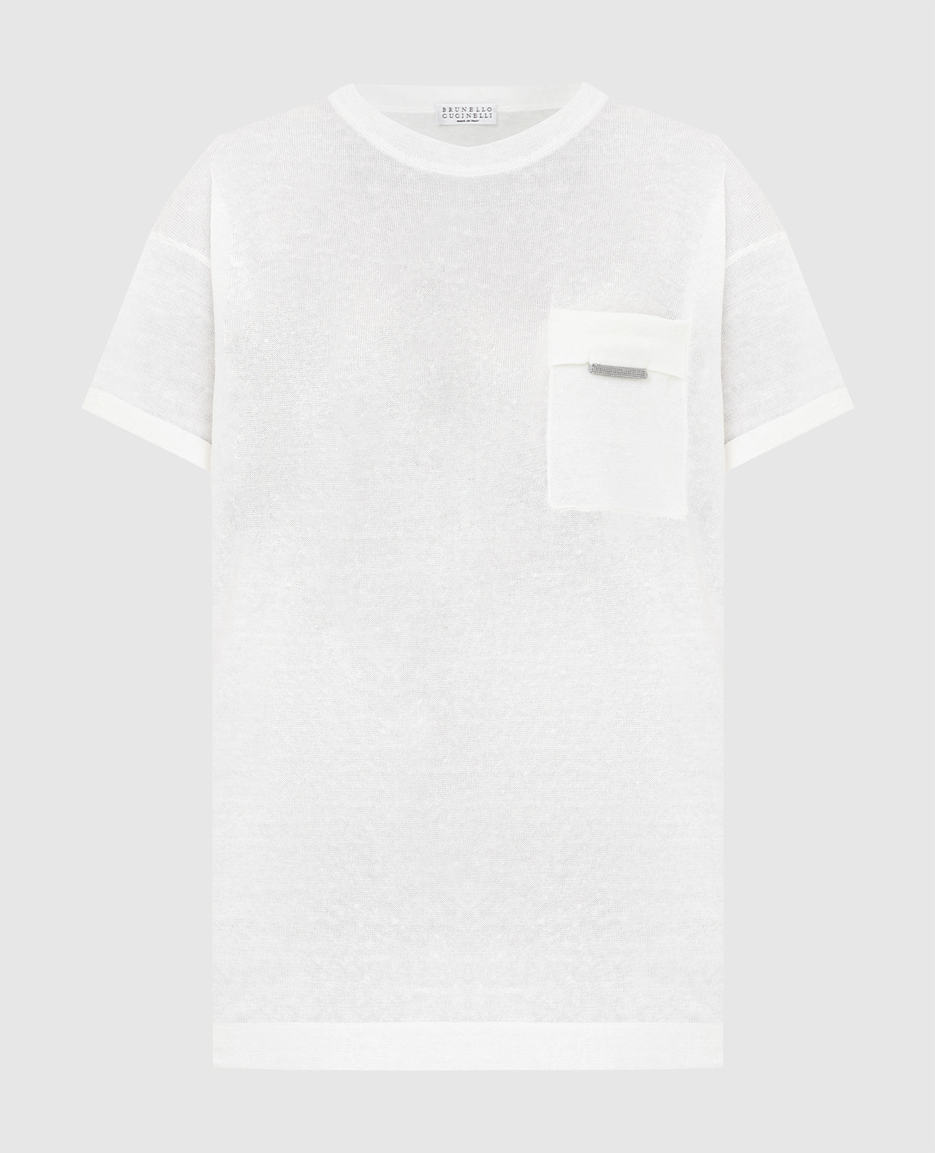 

Светло-бежевая льняная футболка, Бежевый, Футболки