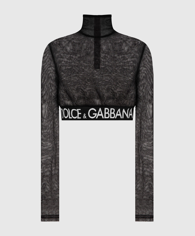 Dolce&Gabbana Сетчатый топ с логотипом F8N63TFLEAA