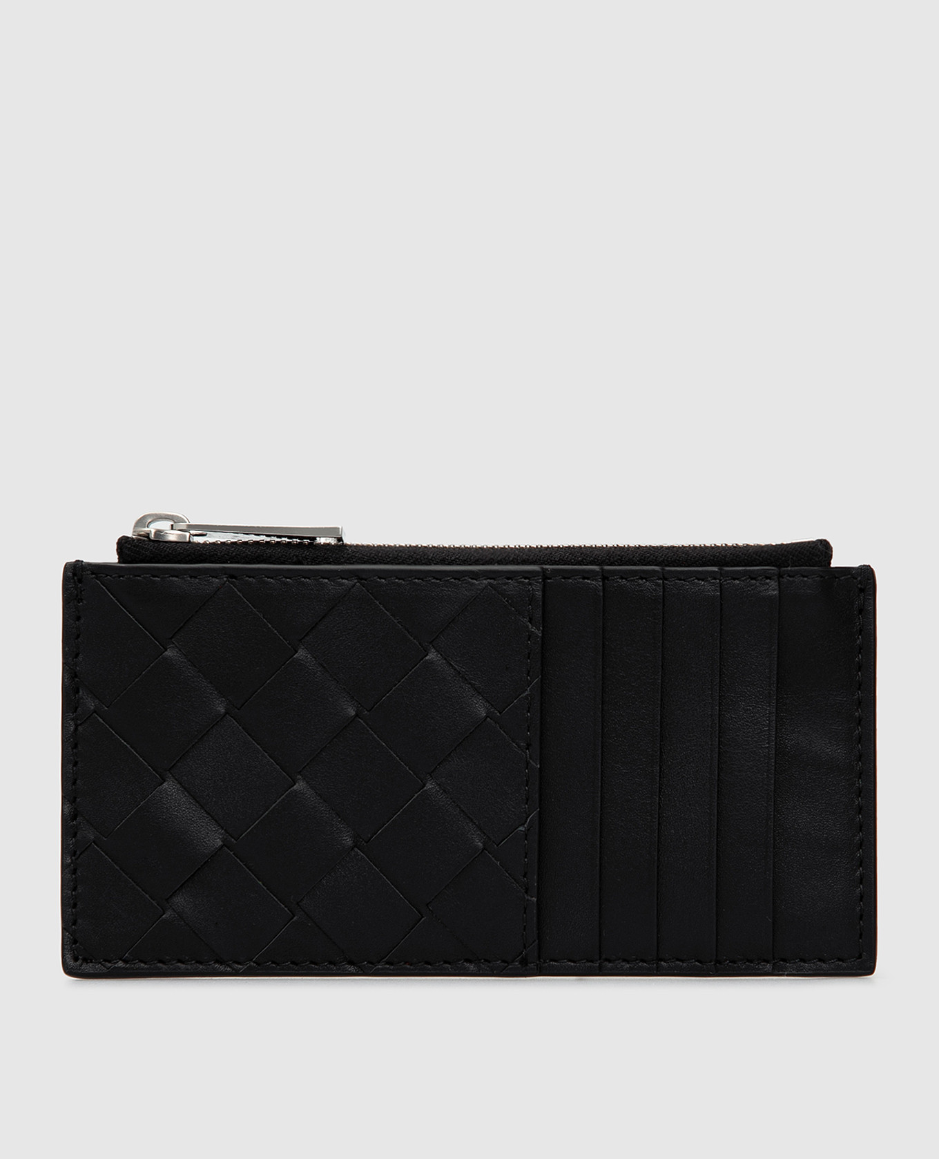 

Кожаный картхолдер с плетением Intrecciato Bottega Veneta, Черный, Кошельки